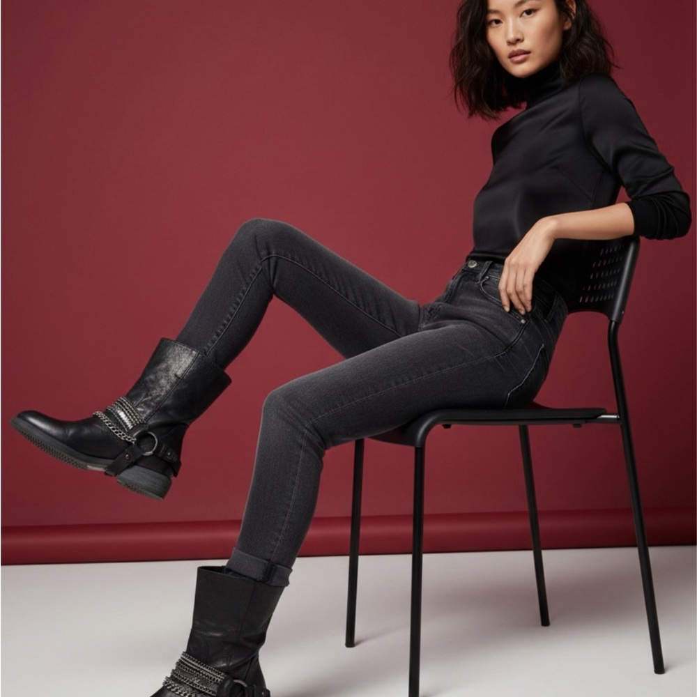Vera Wang Black Ankle Boots